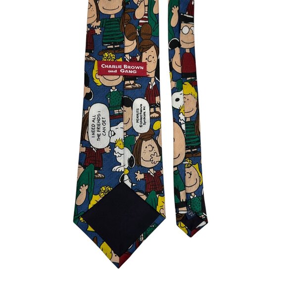 Charlie Brown & Gang Peanuts Snoopy Lucy Tie 100% Polyester Made In USA - Picture 7 of 8